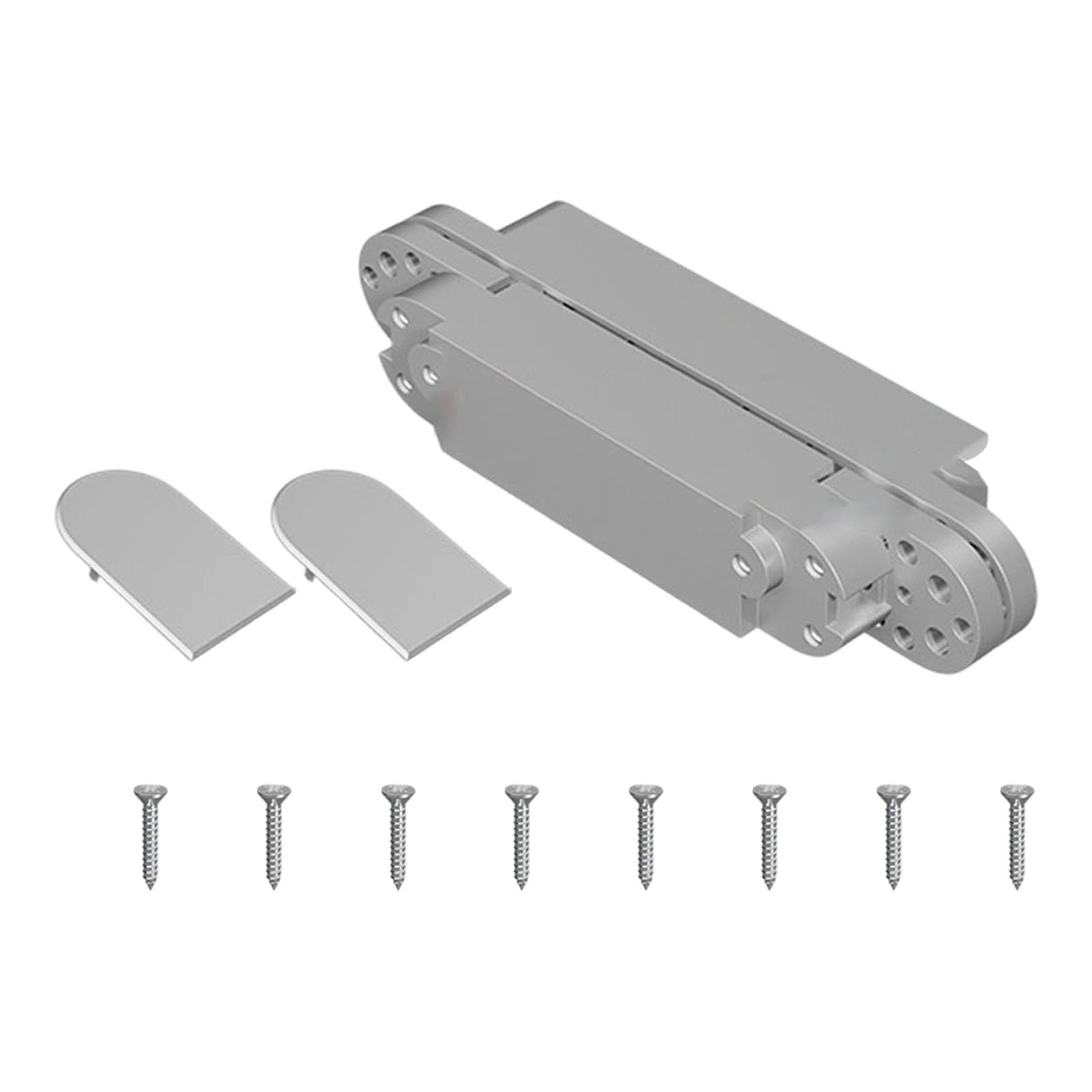 Tertioi 25X150 Silver 180 Degree Adjustable Cabinet Hinges, Indoor Outdoor Furniture Hardware Opening Angle Folding Door Heavy Duty Rust Proof Hidden Door