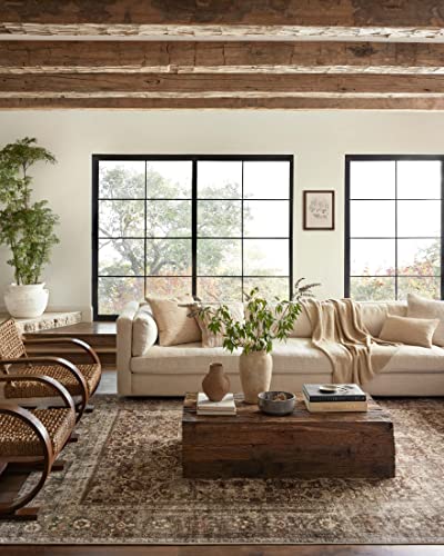 Image of Loloi Magnolia Home Sinclair Rust /Lagoon 7'-6 inch x 9'-6 inch Area Rug