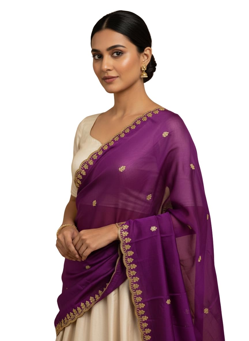 Embroidery Work Rangoli Dupatta for Women-image-27
