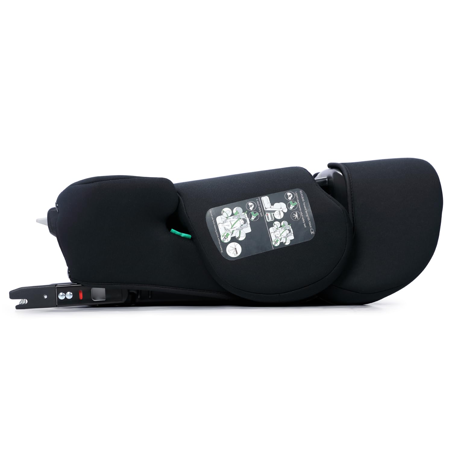 MANCHESTERFIX Rehausseur Pliable Isofix R129 I-Size 100-150 cm, Équivalent Groupe 2/3, 15-36 kg, 3-12 Ans, Réglable en Hauteur, Protections Latérales Renforcées, Isofix Rétractables – Shadow