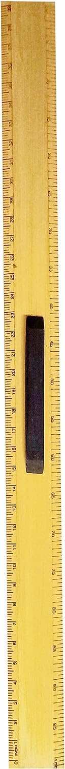 UTTAM Premium One Meter (100cm) 40 inch Wooden Scale(Ruler) with Strong Protected Edges, Horizontal Reading in Reverse On Each End, Pack of 1Pcs