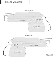 Vista 6 de Easy-Going - Fundas reversibles para sofá seccional en forma de L para perros, funda para sofá, funda para diván, protector de muebles para Gris