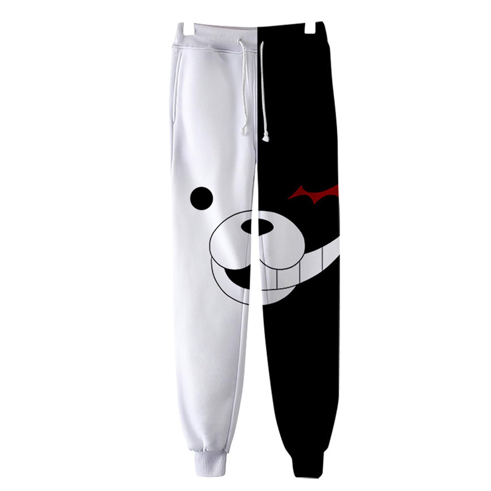 Anime 3D Printed Monokuma Cosplay Gym Joggers Casual Pants Trousers Drawstring Sports Sweatpants