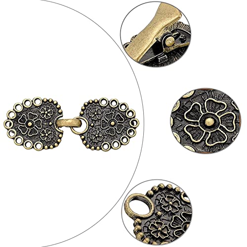 4 Pezzi Fermaglio per Spilla Retrò in Bronzo, Clip...