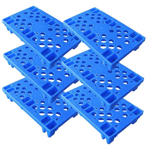 6X Leichtpalette Halbpalette, 50x30x10cm Kunststoffpalette, Industriepalette mit Gitterstruktur Kunststoff halbe Plastik Palette für Küche Balkon Abstellräume