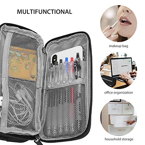 ProCase-Large-Capacity-Pencil-Case-Big-Pen-Bag-Pouch-with-Compartments-for-Boys-School-Students-Adults-Office-Black
