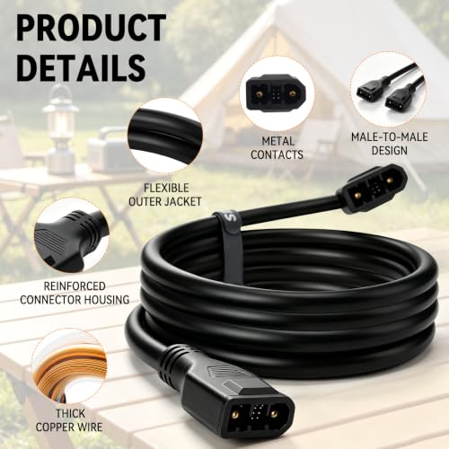 Cable de batería Ecoflow Delta 3 y Wave 2 para camping con bolsa de transporte 7