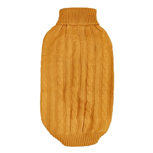 Image of Dog Sweater Soft Warm Turtleneck Knitted Clothes for Small Medium Large Pet