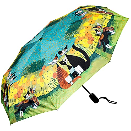VON LILIENFELD® Parapluie de Poche Ouverture Automatique Résistant au Vent Pliant Mini Art Chat Rosina Wachtmeister: All Together