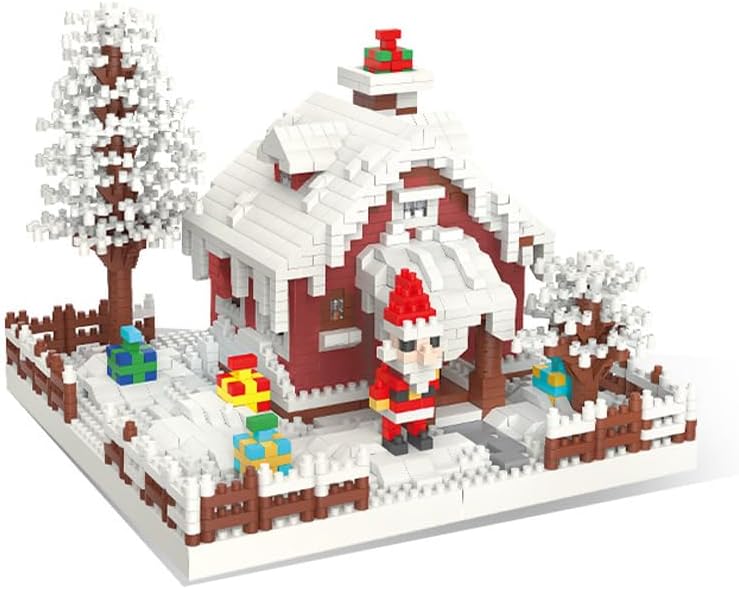 2301Pcs Christmas Architecture Micro Building Bricks Model Kit for Adults – Detailed Architectural Display Model – Ages 14+
