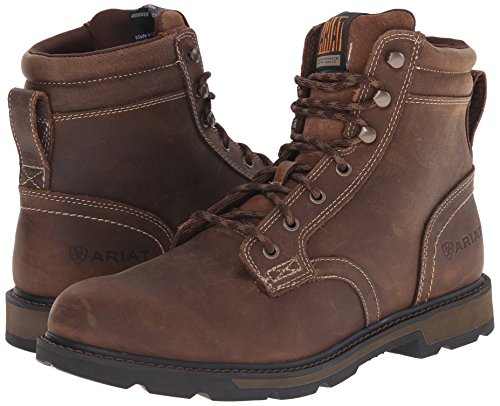 Ariat Mens Groundbreaker 6" Work Boot Brown, 12 Wide #TOP6