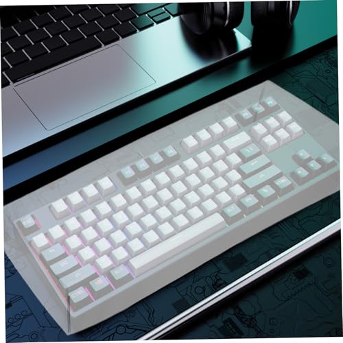 Protector de teclado contra el polvo Toddmomy en acrílico blanco para cuidar tu portátil 5