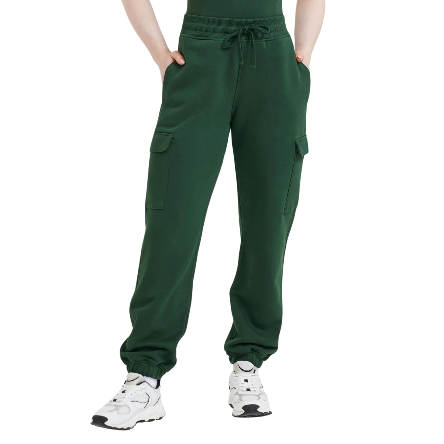 F Women's Winter Wear Fleece Sweatpants Warm Soft Track  Pants Jogger Stylish Cargo Pants Trouser Comfotable Bottom with Pockets (32