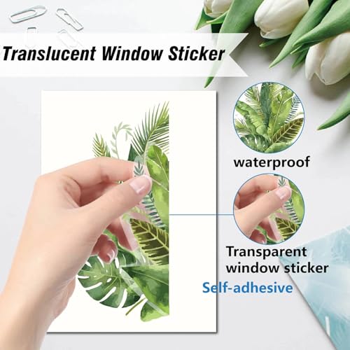 CRASPIRE Wandaufkleber Mit Grünen Tropischen Blättern, 8 Blatt, Natur, Palmenblätter, Pflanzen, Wasserdicht, Entfernbar, Vinyl-Wandkunst Für Klassenzimmer, Schlafzimmer