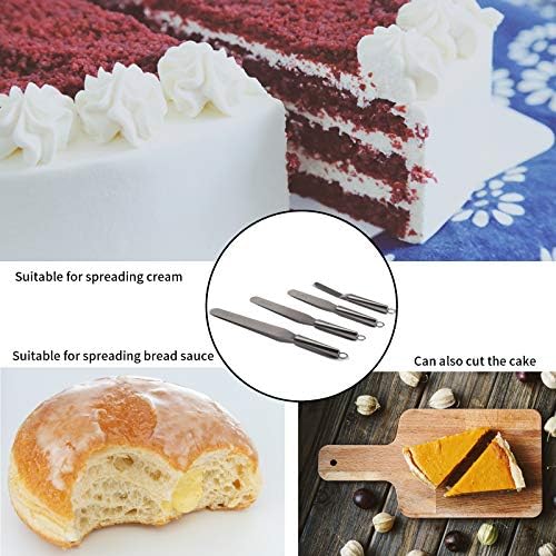 Straight Cake Spatula Set Palette Knife Stainless Steel Icing Spatulas for Cake Decorating Frosting Pastries & Cupcake