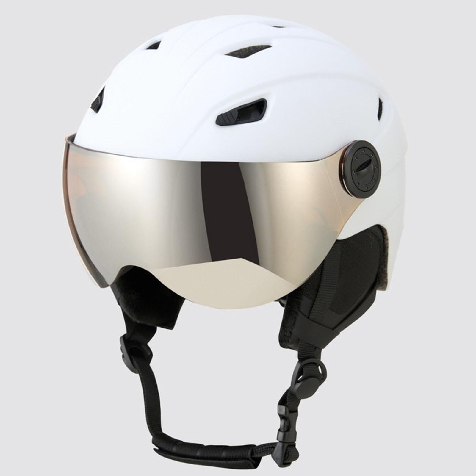 Casque de Ski avec Lunettes, Casque de Neige Respirant pour Femmes et Hommes, léger, réglable, résistant aux Chocs, Casque de Snowboard