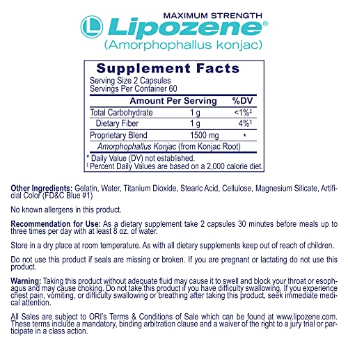 Lipozene Weight Loss Pills (2 Bottles With 120 Capsules In Total Mega Bottle Bundle) #TOP1