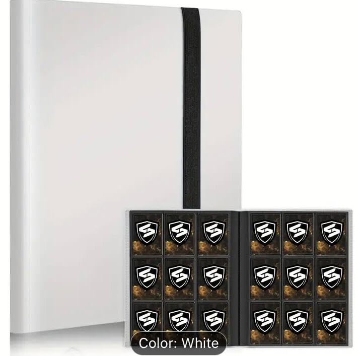 CARDSON Trading Card Binder 9 Pockets - 30 Pages Holding 540 Cards - Side Loading Card Book - Anime Card Binder (Red) (White) โ image 1