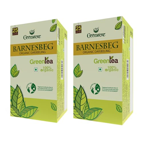 Image of Goodricke Barnesbeg Darjeeling Green Tea 25 Tea Bags | Premium Loose Leaves | Herbal Tea | Detox Tea for Weight Loss | Antioxidant Rich | Immunity