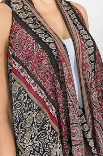 Image of Scarfand's Women's Sheer Open Front Lightweight Sleeveless Long Duster Cardigan Vest