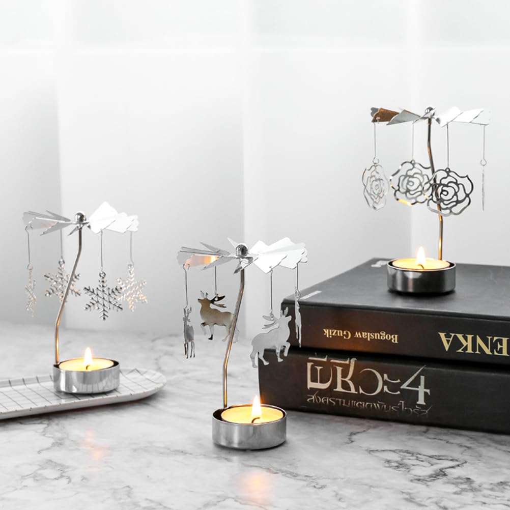 Bougeoir De Noël U2013 Bougeoir Rotatif En Fore De Flocon De Neige