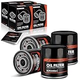 A-Premium 4-PC 10K Miles Protection Spin On Oil Filter Compatible with Chevy & GMC & Jeep & Buick &