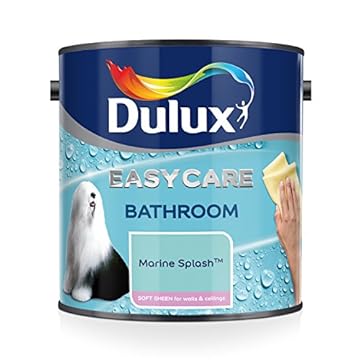 Dulux 500001 Easycare Bathroom Soft Sheen Emulsion Paint for Walls and Ceilings - Marine Splash 2.5L