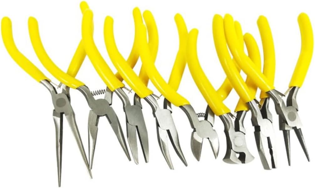 Jewelry Pliers Kit 5 Inch Mini Needle Nose Pliers Crafts Tool Kit for DIY Jewelry Accessories Beaded 10PCS, Jewellery-Making Kits/3351