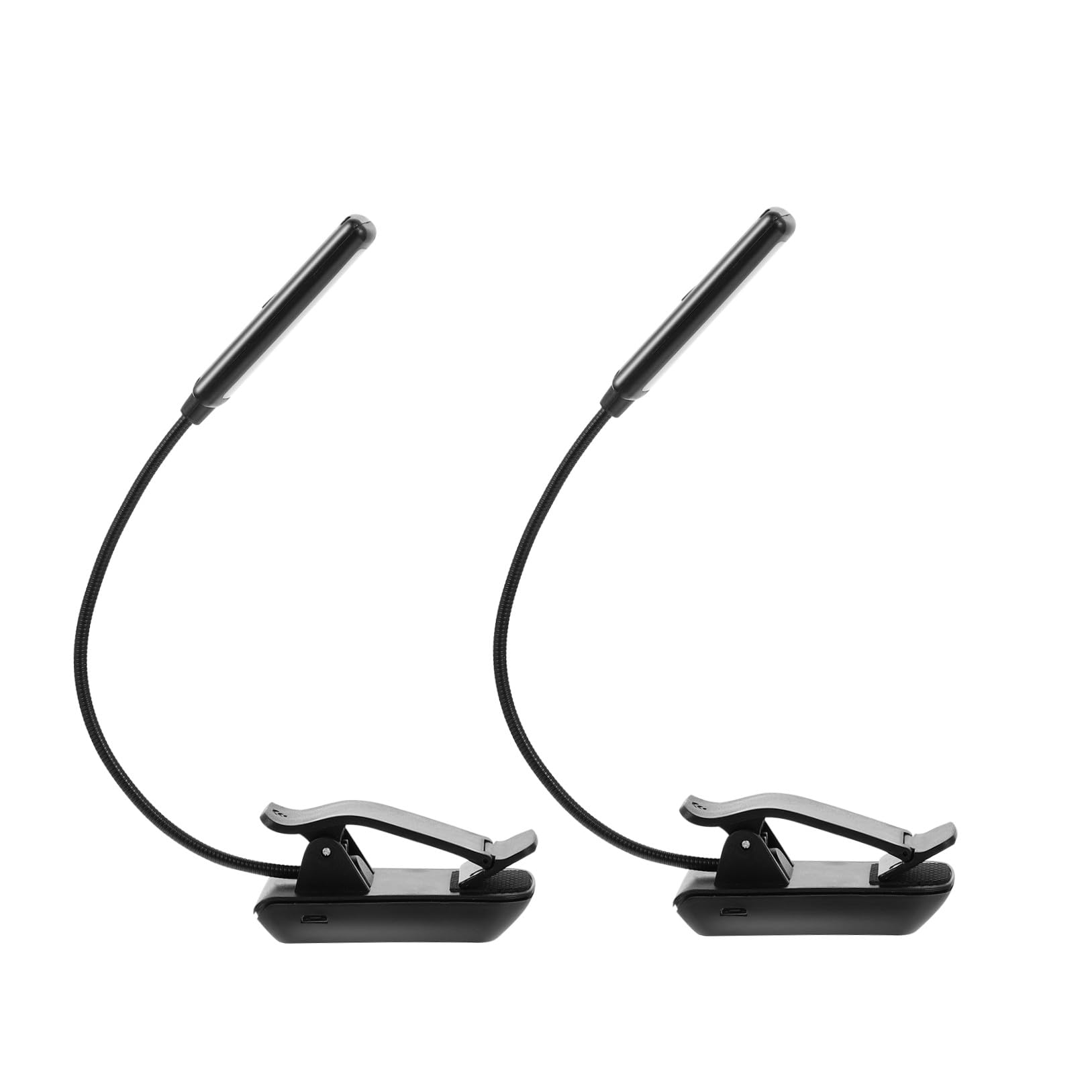 Lampe de Pupitre LED Rechargeable Noire, Lot de 2, à Pince