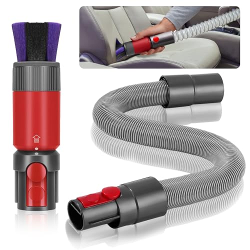 Swetfela 2 Pièces Brosse Anti-Rayures pour Dyson Aspirateur Kit, pour Dyson v7 V8 V10 V11 V15 Accessoires, avec Tuyau D'extension Flexible, pour Universel...