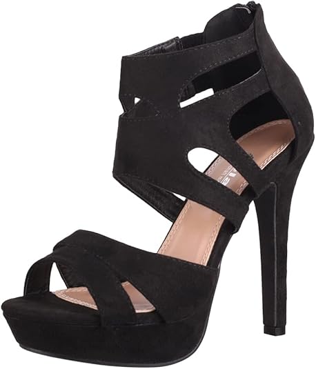 Sandali Donna Con Tacco A Zeppa E Plateau - Effetto Pelle Scamosciata, Altezza Plateau 3 Cm, Eleganti E Comodi Per L'estate