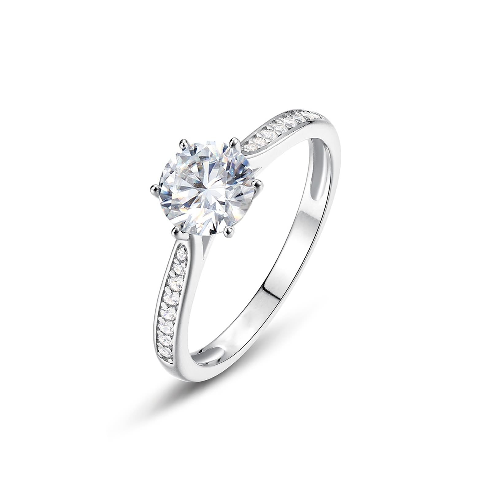 KnSam Auténticas joyas de platino 950, anillos de pareja con moissanita, anillos de pareja PT950, talla 53 (16,9)