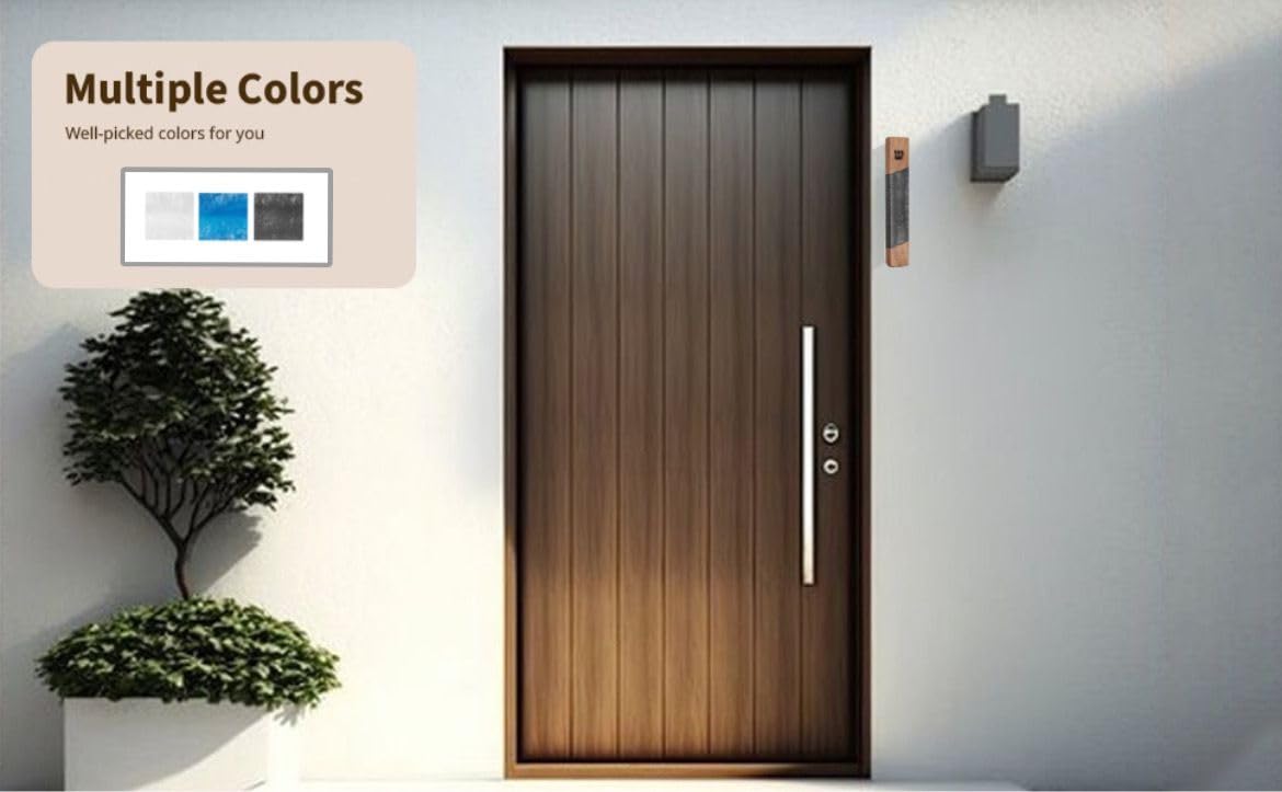 A&S Mezuzot Mezuzah Case for Door, Handcrafted Resin and Oak Wood mezzuza with scroll, Weatherproof Easy Peel and Stick Installation For Home Blessing And Protection (Charcoal Grey, 6 Inches)