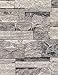 Hyfive Papel pintado efecto ladrillo 3D, natural, gris (10 x 0,53 m)