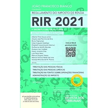 Capa do livro Regulamento Do Imposto De Renda Rir 2021 24 Edição