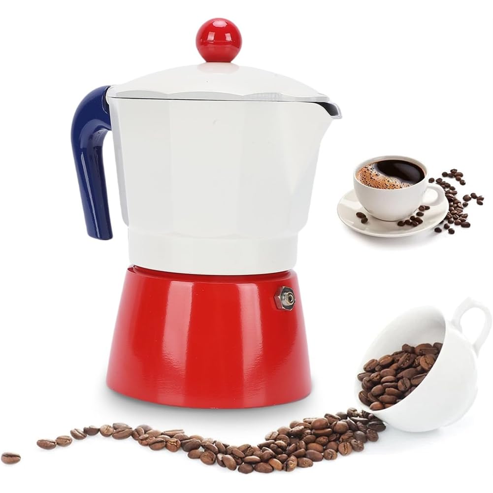 CTRLZS Aluminum Coffee Maker for Outdoor Home Camping, 150ml 3 Cups Stovetop Coffee Pot, Italian Espresso Maker