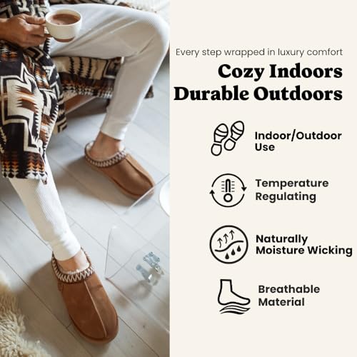 Image of Fireside by Dearfoams Men's Grafton Shearling Indoor /Outdoor Clog