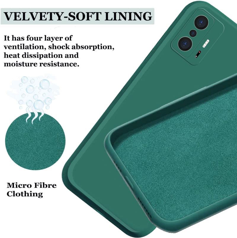 Image of A rtistque Back Cover Case for Xiaomi Mi 11T | Mi 11T Pro with Camera Protection | Shockproof TPU | Stylish Protective Design | Slim Fit | Ultra Matte | Xiaomi Mi 11T | Mi 11T Pro Back Cover - Green