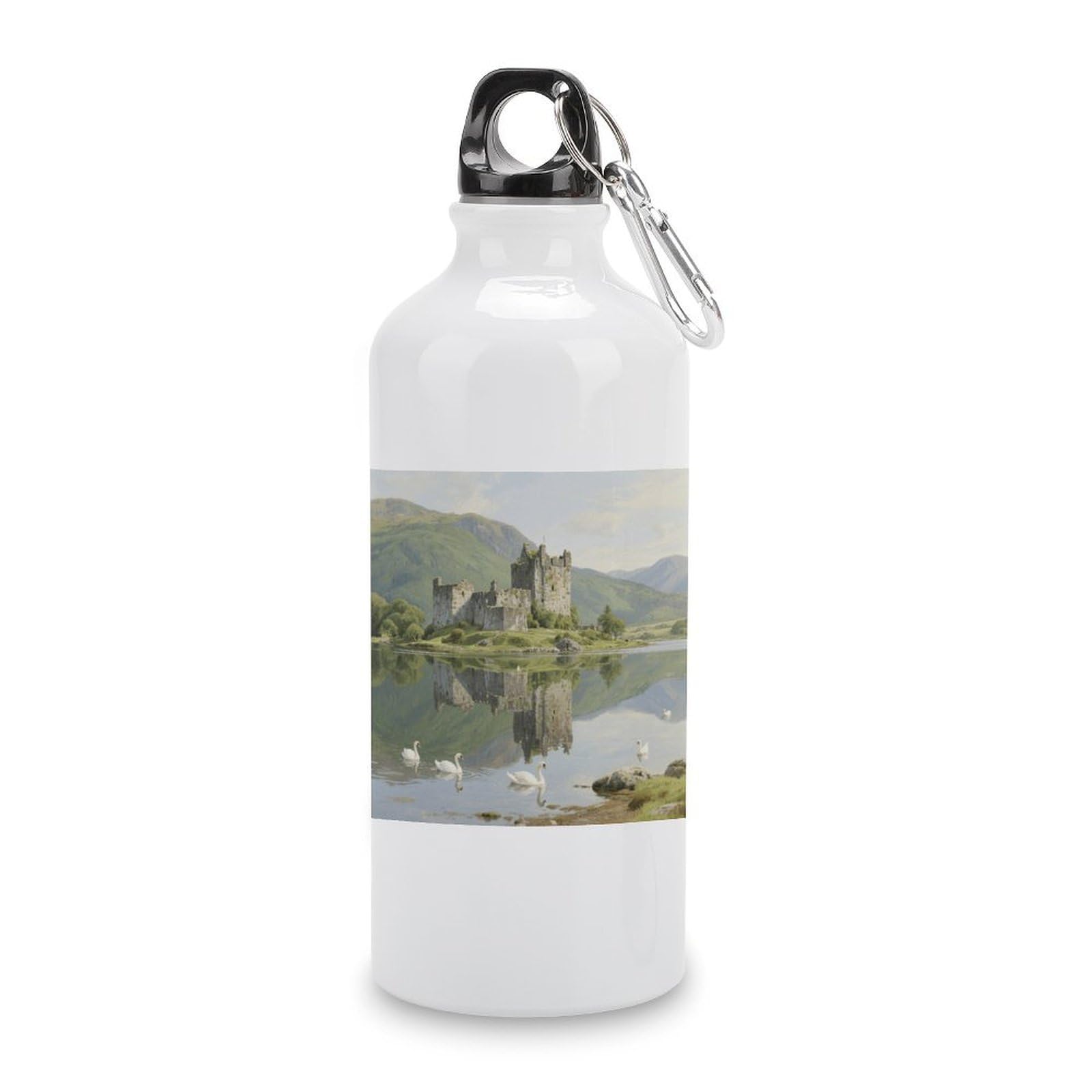 Fekiloot Style Highland Lakes And Castles Aluminum Water Bottle Travel Tumbler Reusable Lightweight Outdoor Sports Water Bottles For Gym Sports Camping Hiking Fishing600ml
