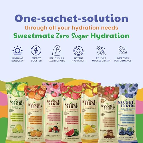 Image of Electrolyte Drink | Blueberry | 10 Sachets | Clean Hydration Formula | Sugar-Free | With Electrolytes for Post-Workout & Daily Use