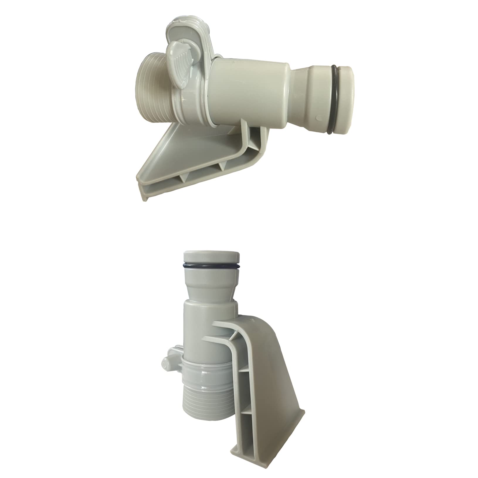 Pool-Schlauchadapter mit Schlauchhalterung und Kolbenventil, kompatibel mit oberirdischem Pool-Setup und Sandfilterpumpe, 3,2 cm auf 3,8 cm, 2 Stück