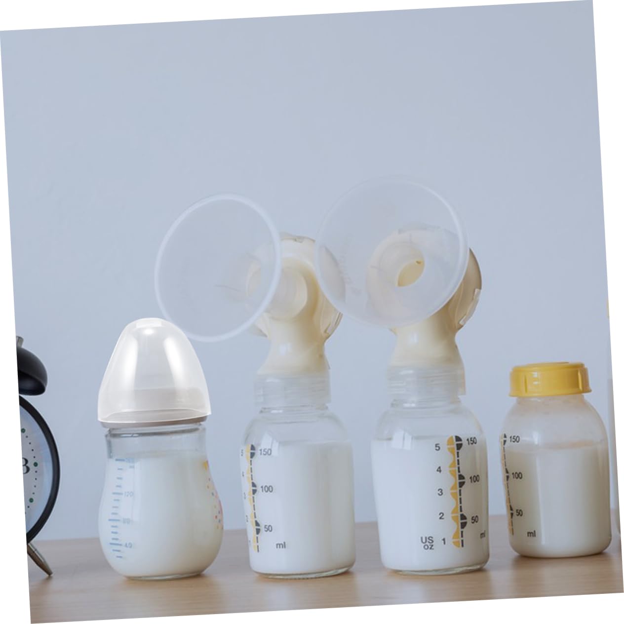 4 Pezzi Tappi di Ricambio per Biberon Collo Largo in Plastico Compatibili Coperchi Facili da Usare per Uso in Cucina