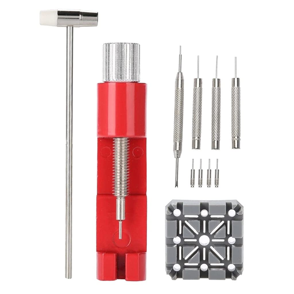 11x Pro Watch Repair Tools Regulowany ściągacz ogniw Młotek Sprężyny Pręty Narzędzie Naprawa
