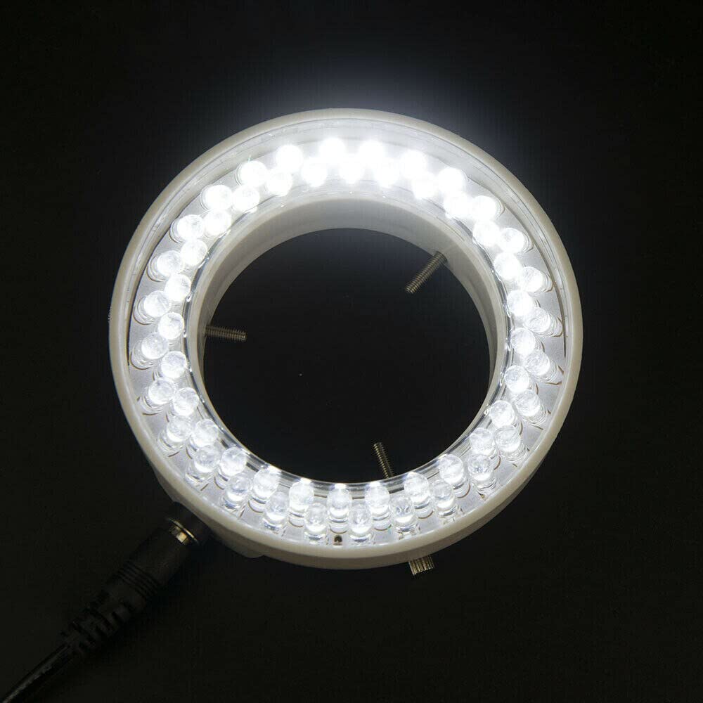 Equipo de microscopio de laboratorio Luz de anillo de microscopio estéreo: microscopio estéreo ajustable DIRIGIÓ Lámpara de anillo Illuminadores de microscopio industrial 5 6led Luz de anillo de micro