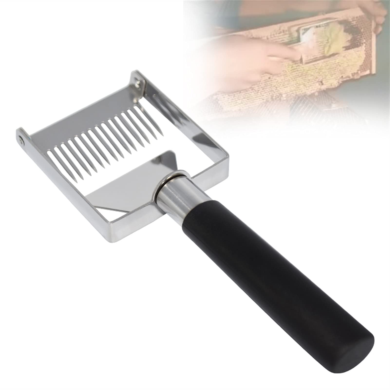 Imkerei-Handschuhe, Imkerei-Werkzeuge, Honigschneider, Entdeckelungsschaber, Bienenstock, Wabenschaber, Ausrüstung, Kunststoffgriff, Entdeckelungsgabel, Schaufel, Messer (Farbe: Ho