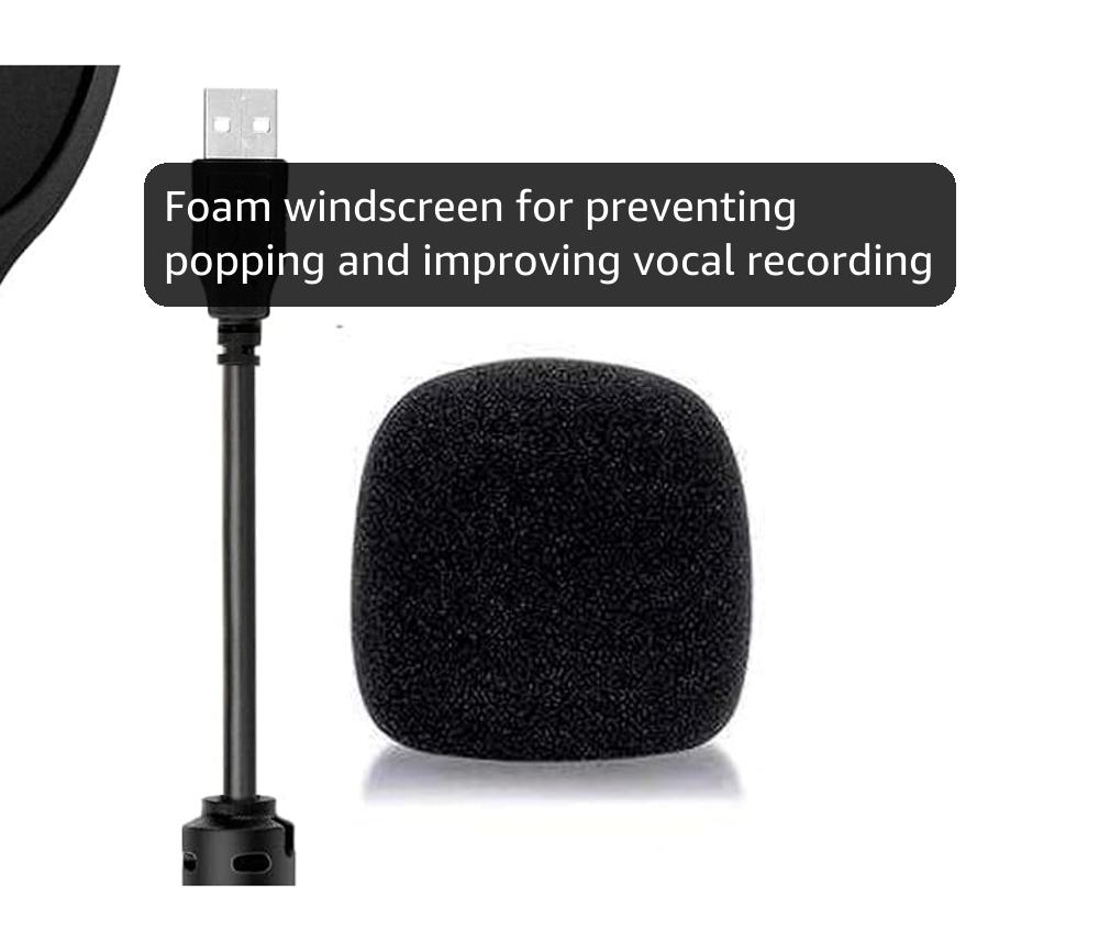 Microphone for Podcast, USB Microphone Kit for Phone, PC/Micro/Mac/Android,Professional Plug&Play Studio Mic with Stand for Gaming, Online Chatting, Videos, Voice Overs, Streaming