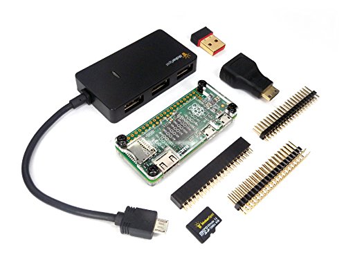 Raspberry Pi Zero Megapack 8 in1 by MakerSpot with 4 Port hub WiFi dongle HDMI Adapter