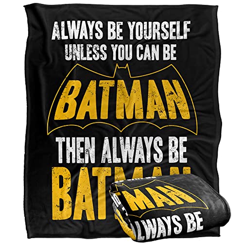 Batman Be Batman Officially Licensed Silky Touch Super Soft Throw Blanket 50" X 60" #TOP24