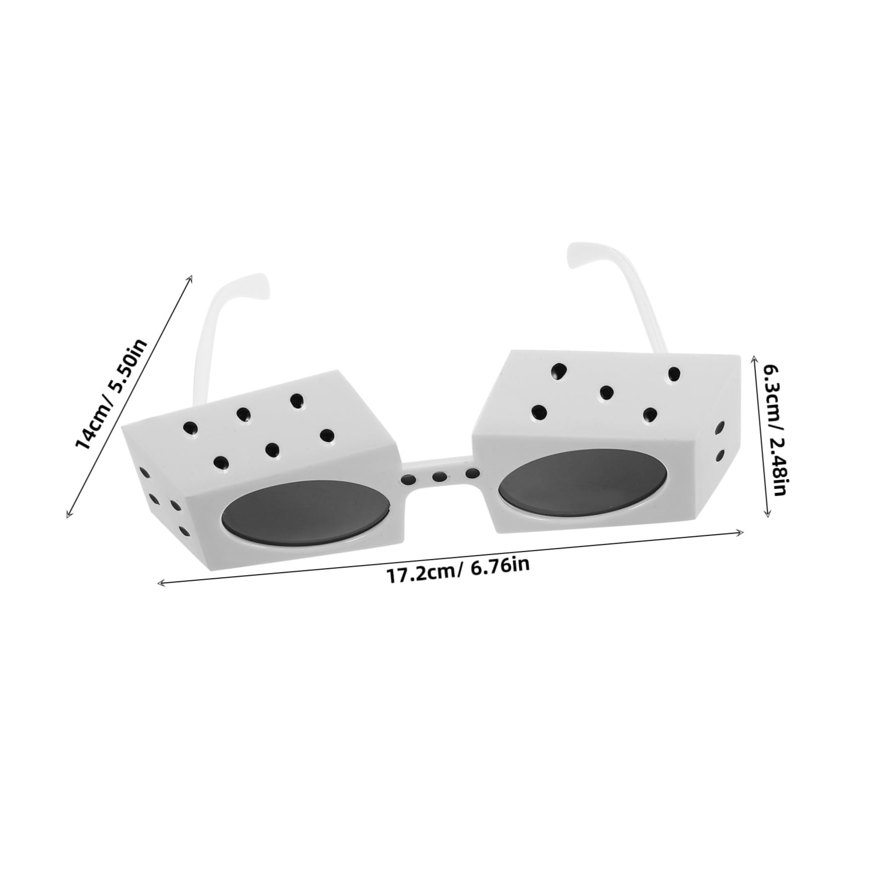 Veemoon Colorful Giant Dice Sunglasses Unique Stylish Eyewear for Parties Proms and Nightclubs