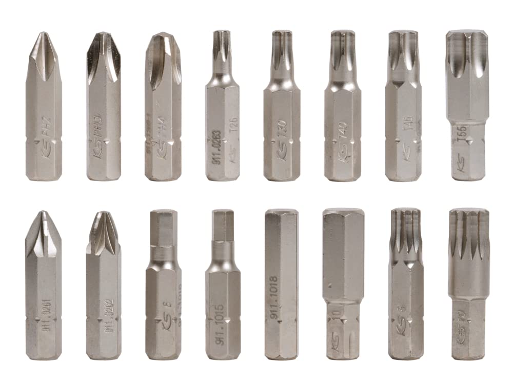 Ks Tools 515.2000 - Estuche de destornillador con puntas (18 piezas), color blanco